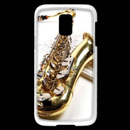 Coque Samsung Galaxy S5 Mini Saxophone et partitions