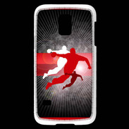 Coque Samsung Galaxy S5 Mini Illustration Handball en noir et rouge