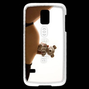 Coque Samsung Galaxy S5 Mini Femme enceinte avec peluche