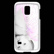 Coque Samsung Galaxy S5 Mini Bébé ailes d'ange rose