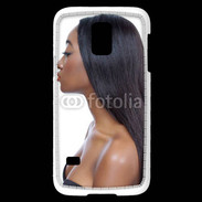 Coque Samsung Galaxy S5 Mini Femme metisse noire 2