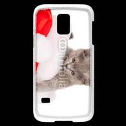Coque Samsung Galaxy S5 Mini Chaton Noël