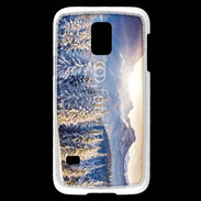 Coque Samsung Galaxy S5 Mini Montagne enneigée et ensoleillée