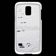 Coque Samsung Galaxy S5 Mini Traces de pas d'animal dans la neige