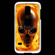 Coque Samsung Galaxy S5 Mini crâne en feu