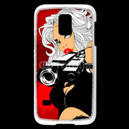 Coque Samsung Galaxy S5 Mini Femme blonde tueuse 50