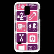 Coque Samsung Galaxy S5 Mini Fond symboles couturière