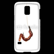 Coque Samsung Galaxy S5 Mini Hameçon avec appât pêcheur