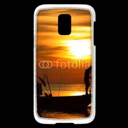 Coque Samsung Galaxy S5 Mini Couché de soleil pêcheur