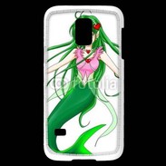 Coque Samsung Galaxy S5 Mini Fille manga verte
