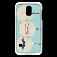 Coque Samsung Galaxy S5 Mini I love moustache 5