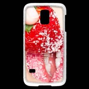 Coque Samsung Galaxy S5 Mini Fraise et bouche