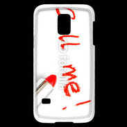 Coque Samsung Galaxy S5 Mini Call me en rouge à lèvres