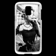 Coque Samsung Galaxy S5 Mini Aristocrate en noir et blanc