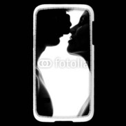 Coque Samsung Galaxy S5 Mini Couple d'amoureux en noir et blanc