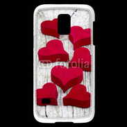 Coque Samsung Galaxy S5 Mini Coeur en bois