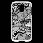 Coque Samsung Galaxy S5 Mini Tissus glamour noir et blanc