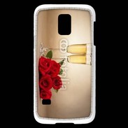 Coque Samsung Galaxy S5 Mini Coupe de champagne, roses rouges