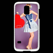 Coque Samsung Galaxy S5 Mini femme glamour coeur style betty boop