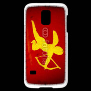 Coque Samsung Galaxy S5 Mini Cupidon sur fond rouge