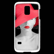 Coque Samsung Galaxy S5 Mini Femme élégante en noire et rouge 10