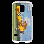 Coque Samsung Galaxy S5 Mini Avio Biplan jaune