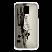 Coque Samsung Galaxy S5 Mini Avion T6 noir et blanc