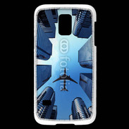 Coque Samsung Galaxy S5 Mini Avion de ligne au dessus des immeubles