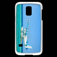 Coque Samsung Galaxy S5 Mini Hydravion au dessus de la mer turquoise