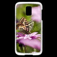 Coque Samsung Galaxy S5 Mini Fleur et papillon