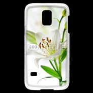 Coque Samsung Galaxy S5 Mini Fleurs de Lys blanc