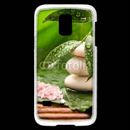 Coque Samsung Galaxy S5 Mini Galet et feuilles mouillées