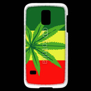Coque Samsung Galaxy S5 Mini Drapeau reggae cannabis