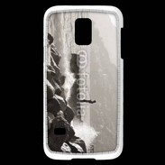 Coque Samsung Galaxy S5 Mini Pêcheur noir et blanc