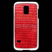 Coque Samsung Galaxy S5 Mini Effet crocodile rouge