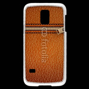 Coque Samsung Galaxy S5 Mini Effet cuir avec zippe