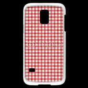 Coque Samsung Galaxy S5 Mini Effet vichy rouge et blanc