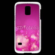 Coque Samsung Galaxy S5 Mini fond rose or