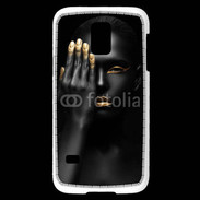 Coque Samsung Galaxy S5 Mini Fashion en noir et or