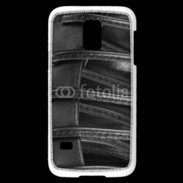 Coque Samsung Galaxy S5 Mini lacets cuir