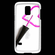 Coque Samsung Galaxy S5 Mini Coeur avec vernis à ongle 50