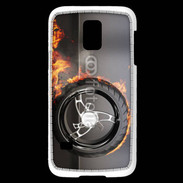 Coque Samsung Galaxy S5 Mini Roue en feu dragster