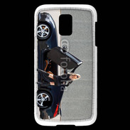 Coque Samsung Galaxy S5 Mini Femme blonde sexy voiture noire 3