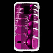 Coque Samsung Galaxy S5 Mini Verre de vin sur fond rose