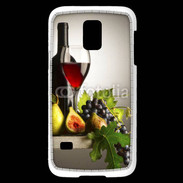 Coque Samsung Galaxy S5 Mini Vin rouge et fruits