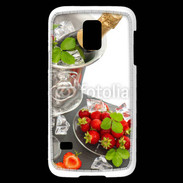 Coque Samsung Galaxy S5 Mini Champagne et fraises