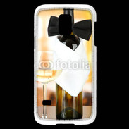 Coque Samsung Galaxy S5 Mini Vin blanc et noeud papillon