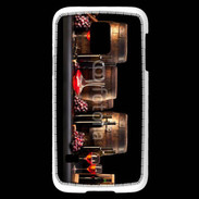 Coque Samsung Galaxy S5 Mini Vin rouge et tonneaux 2