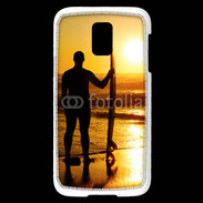 Coque Samsung Galaxy S5 Mini Surfer couché de soleil