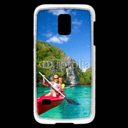 Coque Samsung Galaxy S5 Mini Kayak dans un lagon